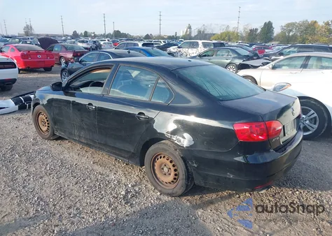 2012 Volkswagen Jetta 2.0L S из США, поврежденный, VIN 3VW2K7AJ1CM303872